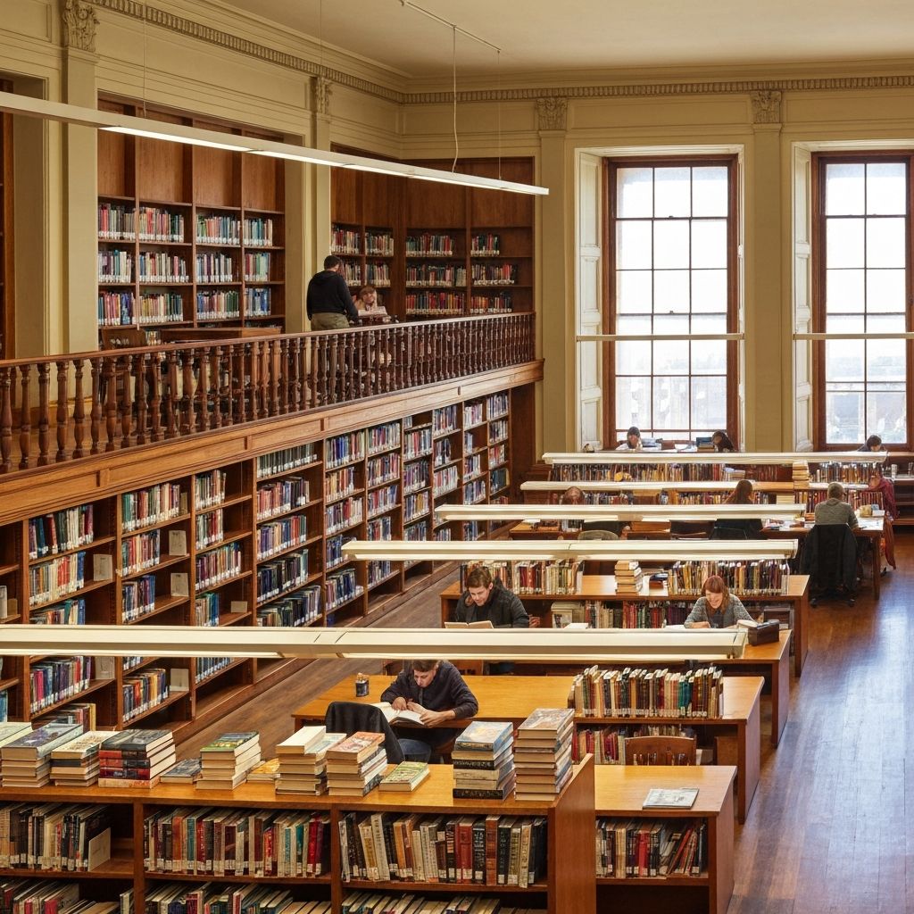 Academic library representing knowledge and research