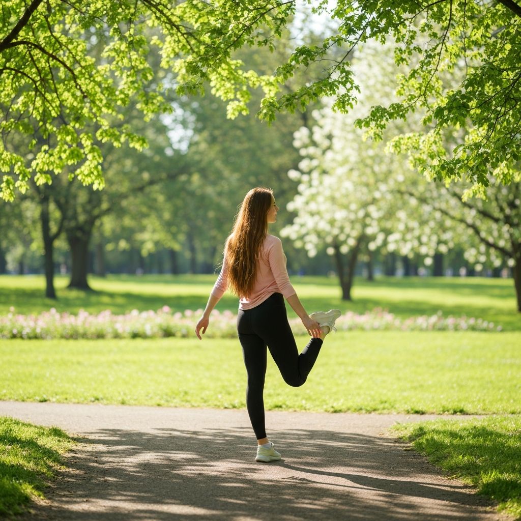 Person engaged in light physical activity in natural setting
